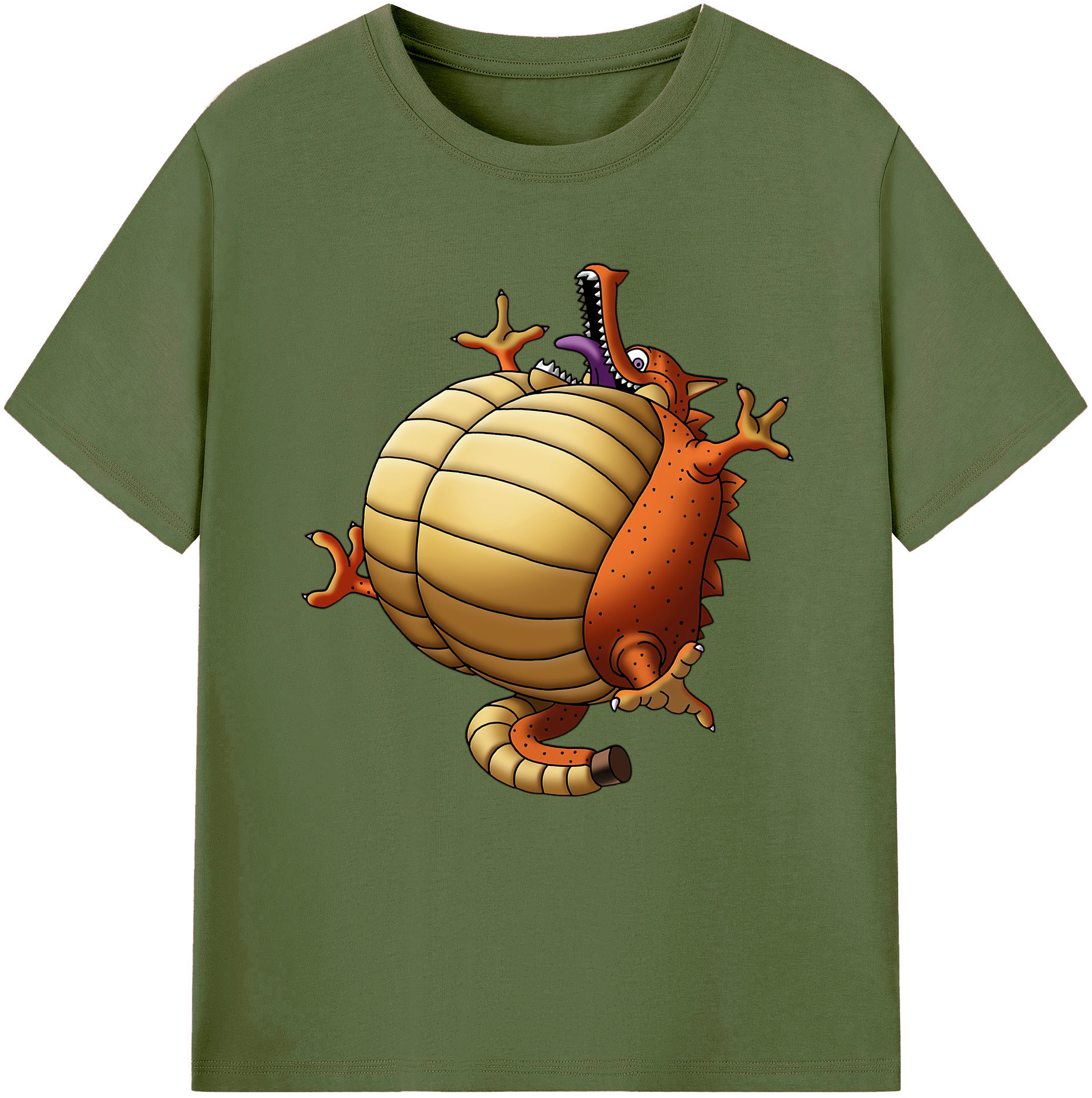 （画像用） ドラゴンクエスト Doragon Kuesuto Dragon Quest 綿100％半袖Tシャツ（フロントプリント）